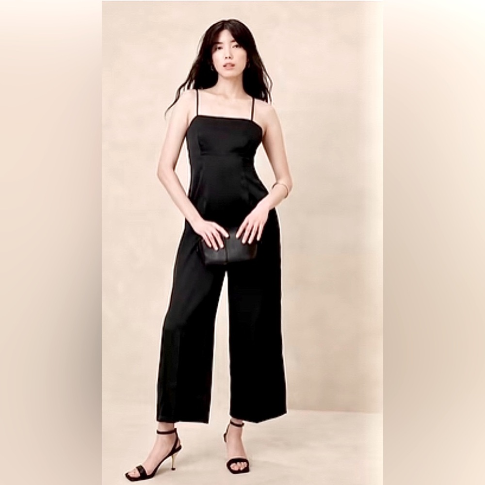 Banana Republic Strappy Satin Jumpsuit 0Petite